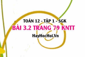 Bài 3.2 trang 79 Toán 12 tập 1 Kết nối tri thức